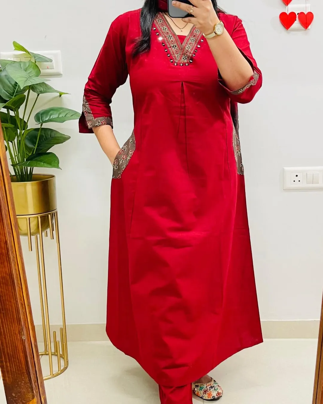 Designer Kutch Style Applique Work Cotton Suit - Image 8