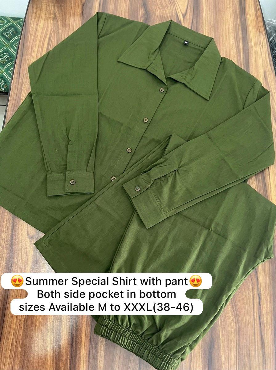 Green Orange Cotton Co-ord Set for Women - Image 6